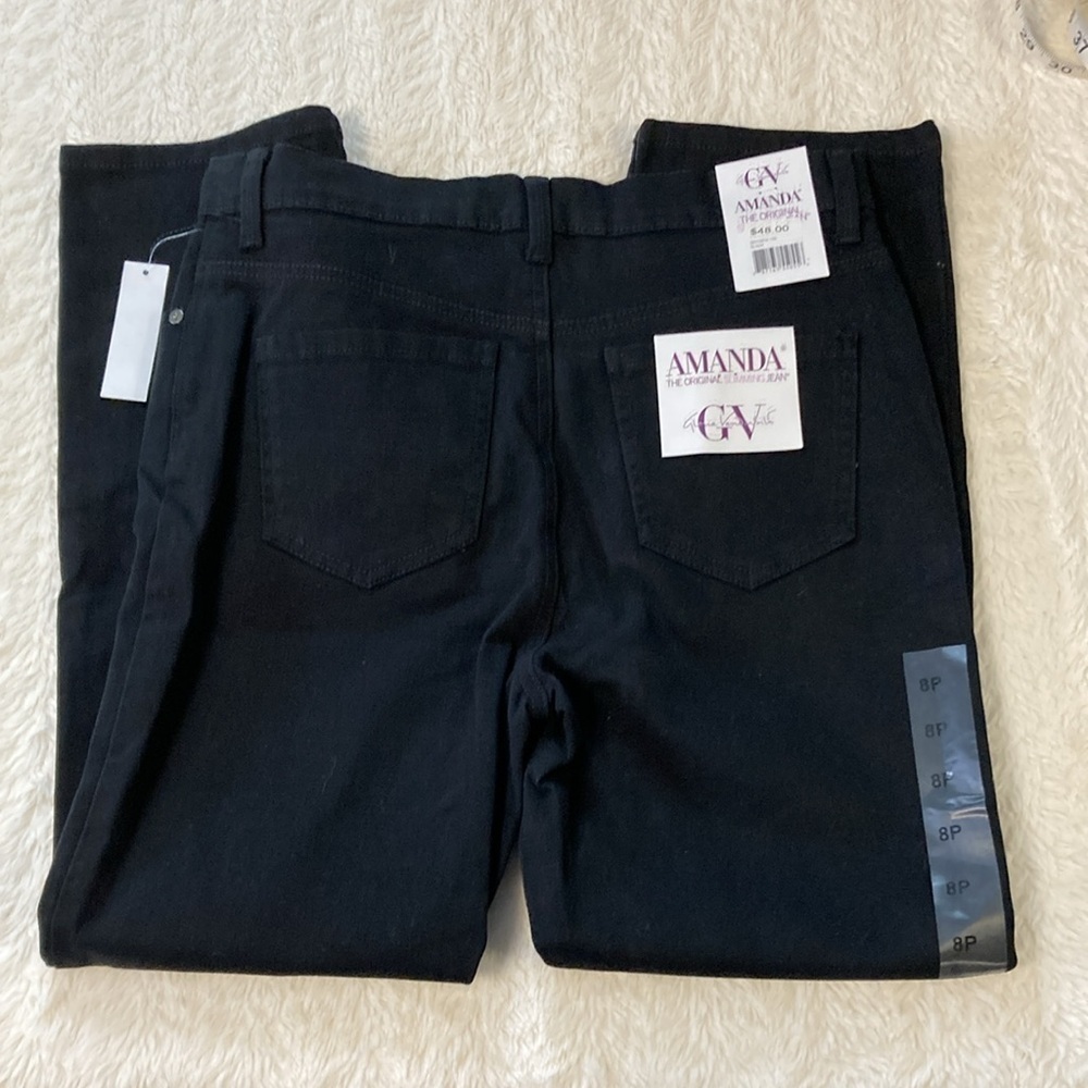 Gloria Vanderbilt Amanda High Rise Straight-Leg Jeans Size 8PS NWT PETITE - Picture 2 of 9